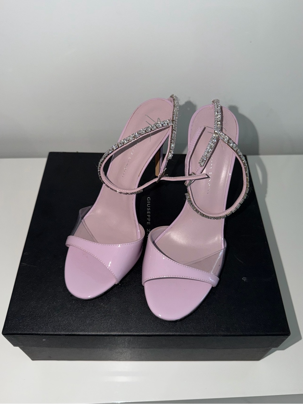 Giuseppe Zanotti Crystal Ankle-Strap Heels